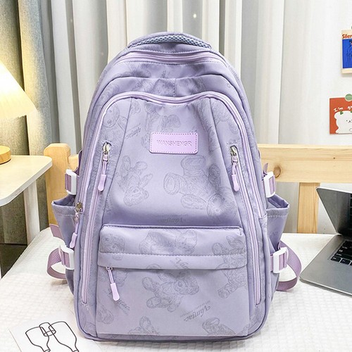 Cute Bears Print Backpack Fashion Versatile Large Capacity Travel Bags Women Jun - Picture 8 of 13