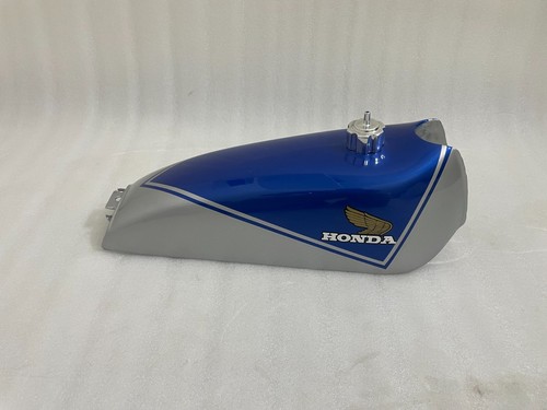 Honda TL 125 S BJ 1978 Model Steel Blue Silver Painted Fuel Tank With Cap & Tap - Picture 5 of 13