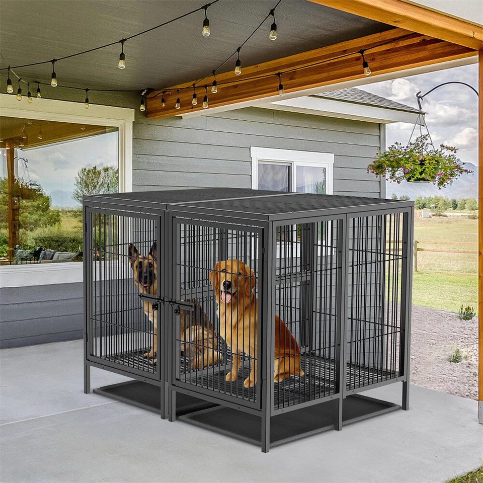 Dog Cage Pet Crate Kennels Enclosure Puppy Playpen Fence Heavy Indoor Outdoor US - Image 4 of 4