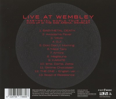 BABYMETAL - LIVE AT WEMBLEY   CD NEU 
