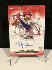 2022 Topps Inception Base and Emerging Stars Red /50 Riley Adams Rookie Auto RC