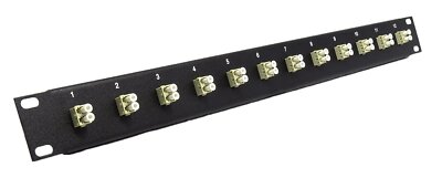 12 Port LC Fiber Patch Panel Multimode (Loaded 1u) 19''