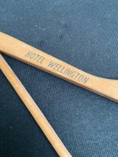 Hotel Wellington vintage wooden hanger New York City