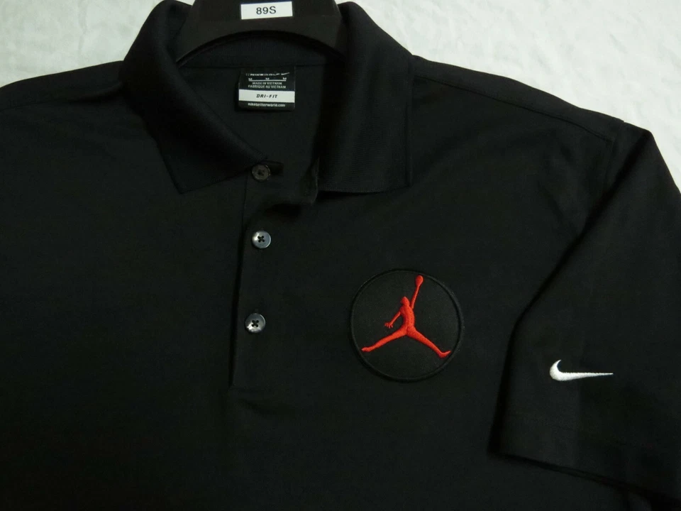 M-3XL Air Jordan Black Nike Dri-Fit Jumpman Men's #84A Polo - Image 2 of 4