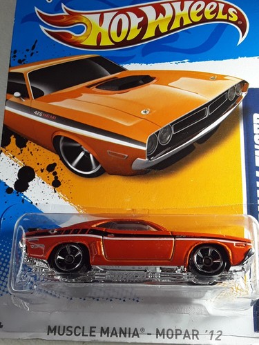 * NEW HOT WHEELS 71 DODGE CHALLENGER ORANGE 2012 MUSCLE MANIA MOPAR 12 1971 2/10 - Picture 2 of 6