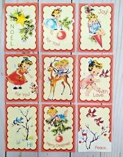 9 Retro Style Christmas Handmade Pocket Letter Cards Scrapbooks Journals Crafts