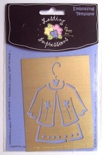 Lasting Impressions Brass Embossing Template Baby Girl Clothes, NEW