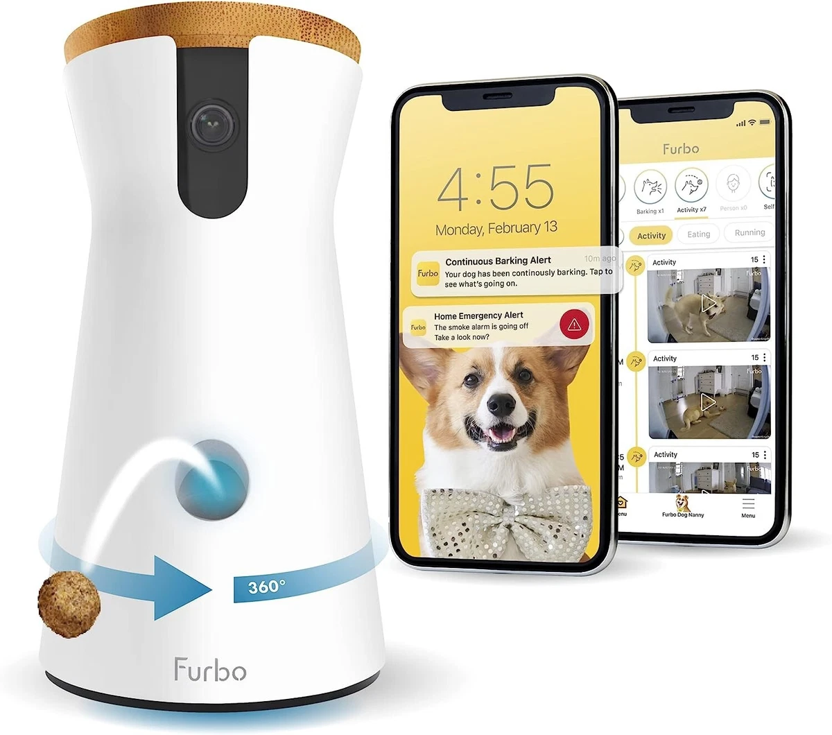 Furbo 360 View Wide Angle Smart Camera Designed for Dogs w Treat