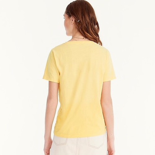 J Crew Lover of the Sun T-shirt Vintage cotton Yellow Marigold NWT XXS TO 3X - Picture 2 of 4
