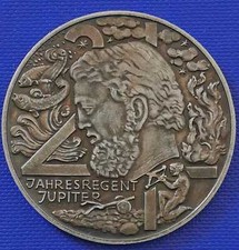 1973 KALENDARZ MEDAL ROCZNY REGENT JUPITER Ag.900 40mm 25gr 