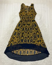 Princess Vera Wang Womens Size S Multicolor Dress Sheer Top Sleeveless V Neck