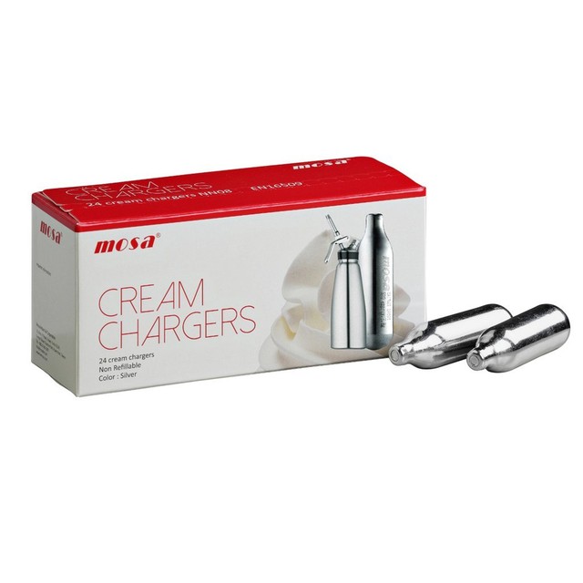 Mosa N2o Gas NOS Noz 8g Nitrous Oxide 24 Cream Chargers Whipped Cream