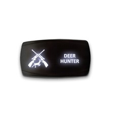 DEER HUNTER - Horizontal LED Rocker Switch 5 Pin Dual Light 20A 12V ON / OFF