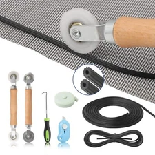 Window Screen Door Repair Kit Include Window Screens Mesh 48"x118" with All T...