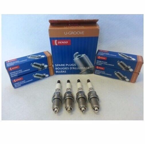 Set of 4 Spark Plugs Denso For Toyota Mitsubishi Jaguar Dodge Audi Chrysler