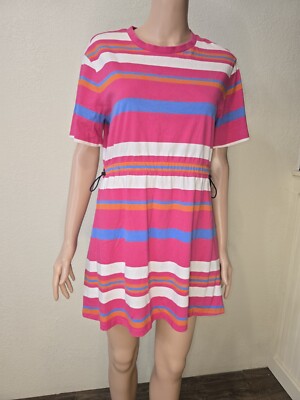 black colored stripes short sleeve mini dress Dial Tone Long Sleeve Mini Dress Black Pinstripe main image 0