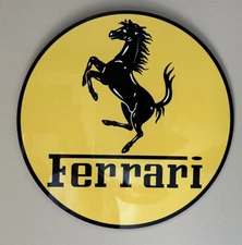 Large 14” Vintage Logo Reproduction Ferrari Garage Sign