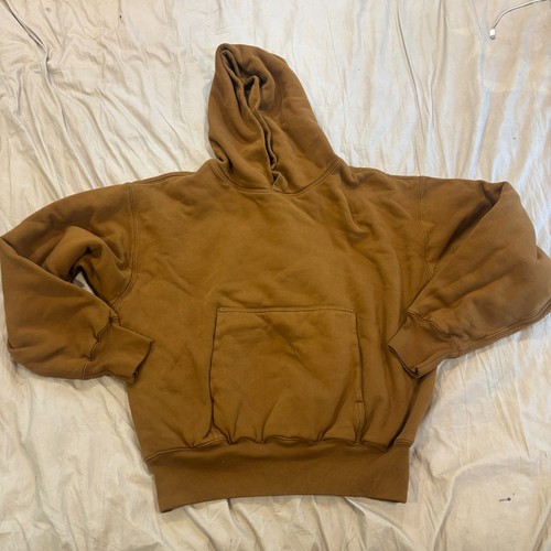 Sudadera con Capucha Yeezy Gap Perfect Marrón Medio Doble Capa Bolsillo Pullover - Imagen 3 de 8