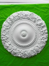 Plaster Ceiling Rose Large Floral Ring Design 530mm 