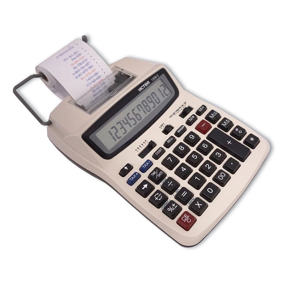 Victor 12082 2.3 Lines/Second 2-Color Printing Calculator - Black/Red Print New - Image 3 of 4