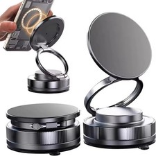 360  Vacuum Magnetic Phone Holder Suction Cup Car Mount with Foldable Stand LOT