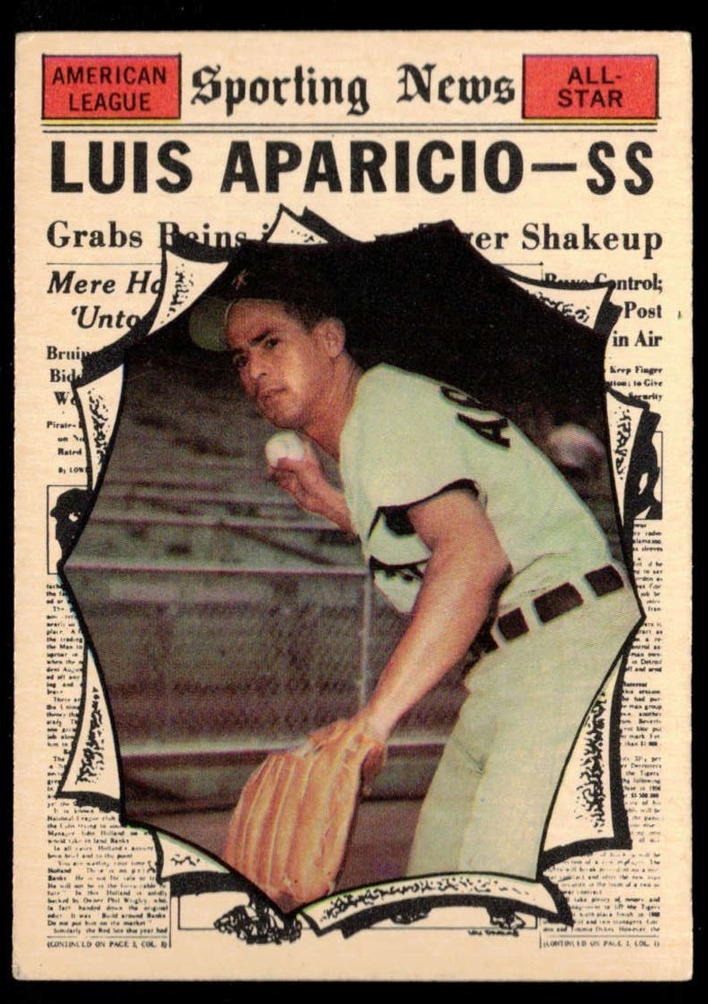 1961 Topps Baseball Luis Aparicio #574 Sporting News High Number Nice Centering