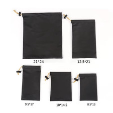 2Pc High Quality PU Leather Soft Headphone Drawstring Bags Headset Earphone Data