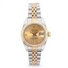 Vintage Rolex Datejust Two Tone Diamond Dial Automatic Women's Watch Ref 69173