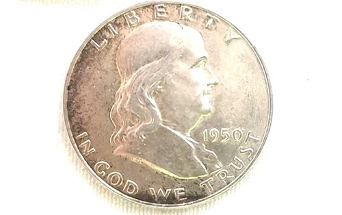 1950 D Franklin Half Dollar FBL in BU Condition