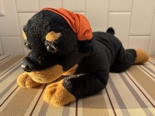 Vtg Harley-Davidson 1 Logo Bandana Rottweiler Dog Plush SGI Stuffed Animal 14"