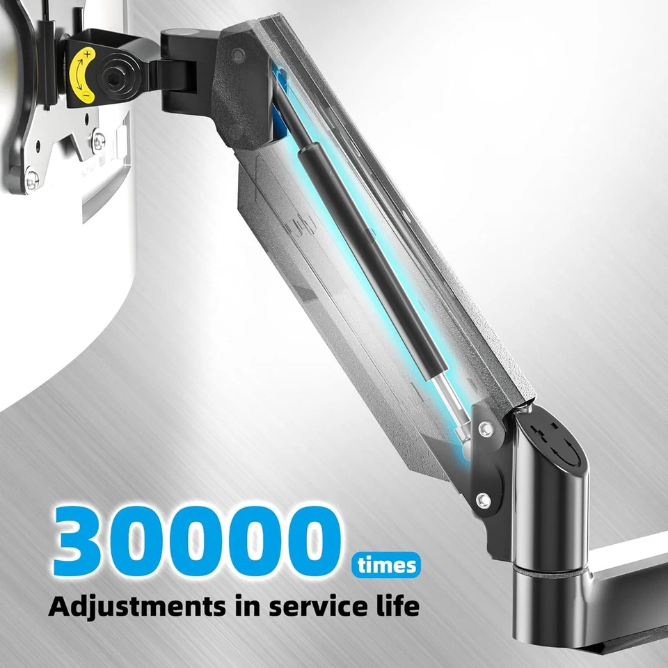 Single Monitor Wall Mount 13–32 Inch Adjustable Gas Spring Arm - Image 3 of 4