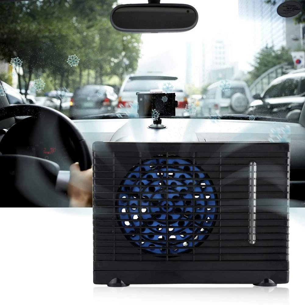 Condizionatore Portatile Evaporativo 12V/24V – 3 Velocità, Timer, Serbatoio 4L, Con Telecomando, Per Camper E Camion, Bianco