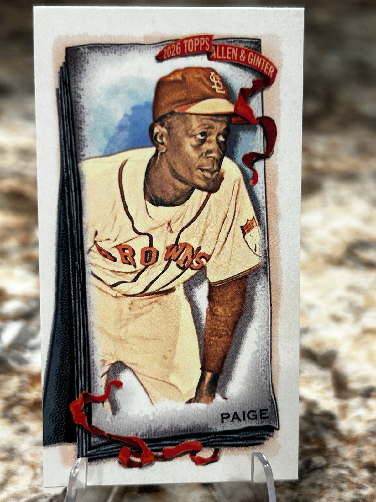Satchel Paige 2026 Topps Allen & Ginter Mini A&G Back Variation #166 Browns
