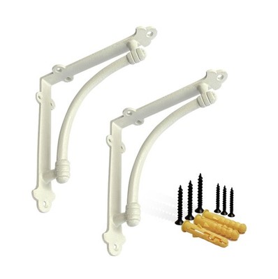 NACH Half Round Wall Mount Shelf Bracket, Decorative Brackets for Shelving, Heav