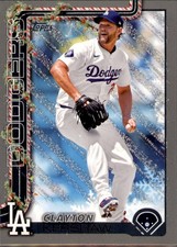 2025 Topps Holiday #H126 Clayton Kershaw Silver Glitter Holiday - FAST USA SHIP