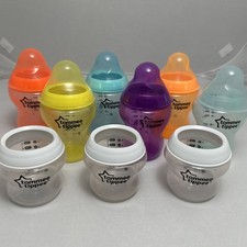 Tommee Tippee Closer to Nature Baby Bottle Lot 3x 5oz 6x 9oz BPA Free No Nipples