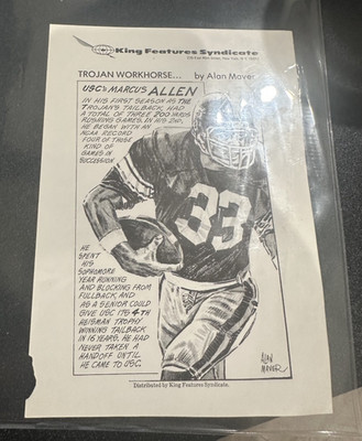 King Features Syndicate  Alan Maver TROJAN WORKHORSE MARCUS ALLEN  SCARCE