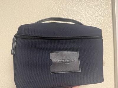 Giorgio Armani Black Makeup Bag w/ Zipper and Handle, Fragrances