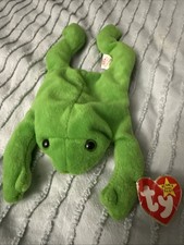 Ty Beanie Baby LEGS the Frog Tag Errors Style #4020 PVC 1993 Original 9 READ
