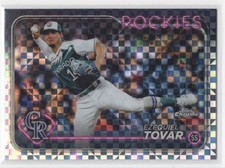 #105 Ezequiel Tovar 2024 Topps Chrome X-Fractor Colorado Rockies