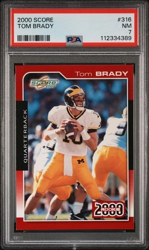 2000 Score #316 Tom Brady PSA 7