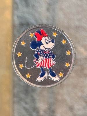 Disneyland 250th Independence Day Colorized Medallion Minnie Mouse New