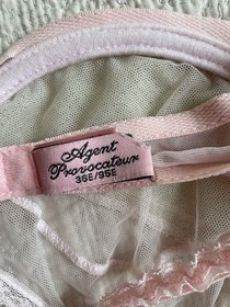 Agent Provocateur - Sheer Pink & Green Underwired  Bra - Size 36 E /95 E -BNWOT 