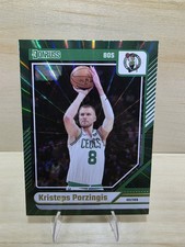 2024-25 Panini Donruss Kristaps Porzingis #176 Holo Green Laser Boston Celtics