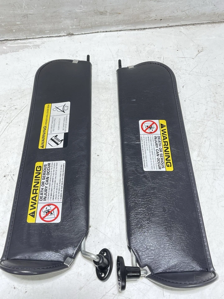 Parasoles de fábrica para conductor y pasajero parasol con clips 97-02 Jeep TJ Wrangler Foto 3 de 4