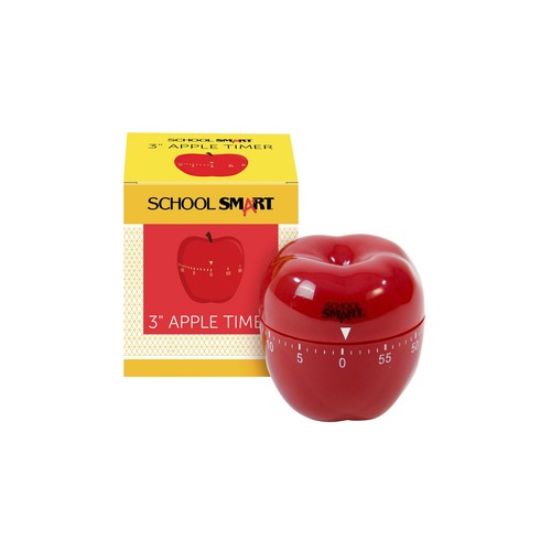 School Smart Apple Shaped Timer with Bell, 60 Minutes