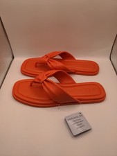 Nuevas chanclas para mujer Aerosoles Bond de cuero mandarín talla 9,5 M