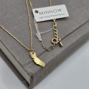 Authentic Gold Dainty Chain California State Charm Necklace 16K Gold Plated Boutique Brand