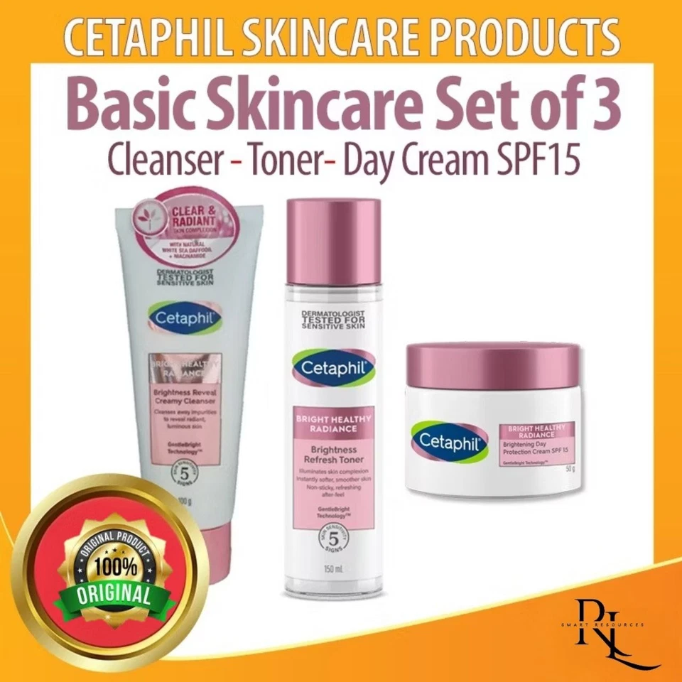 Набор Cetaphil Bright Healthy Radiance очищающее средство для ухода за кожей тоник дневной и ночной крем - Изображение 2 из 4