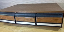 Cassette Tape Organizer 3 Drawer Faux Wood Grain Holds 36 Cassettes